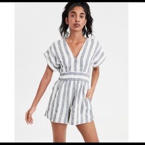 American Eagle Striped Romper!!